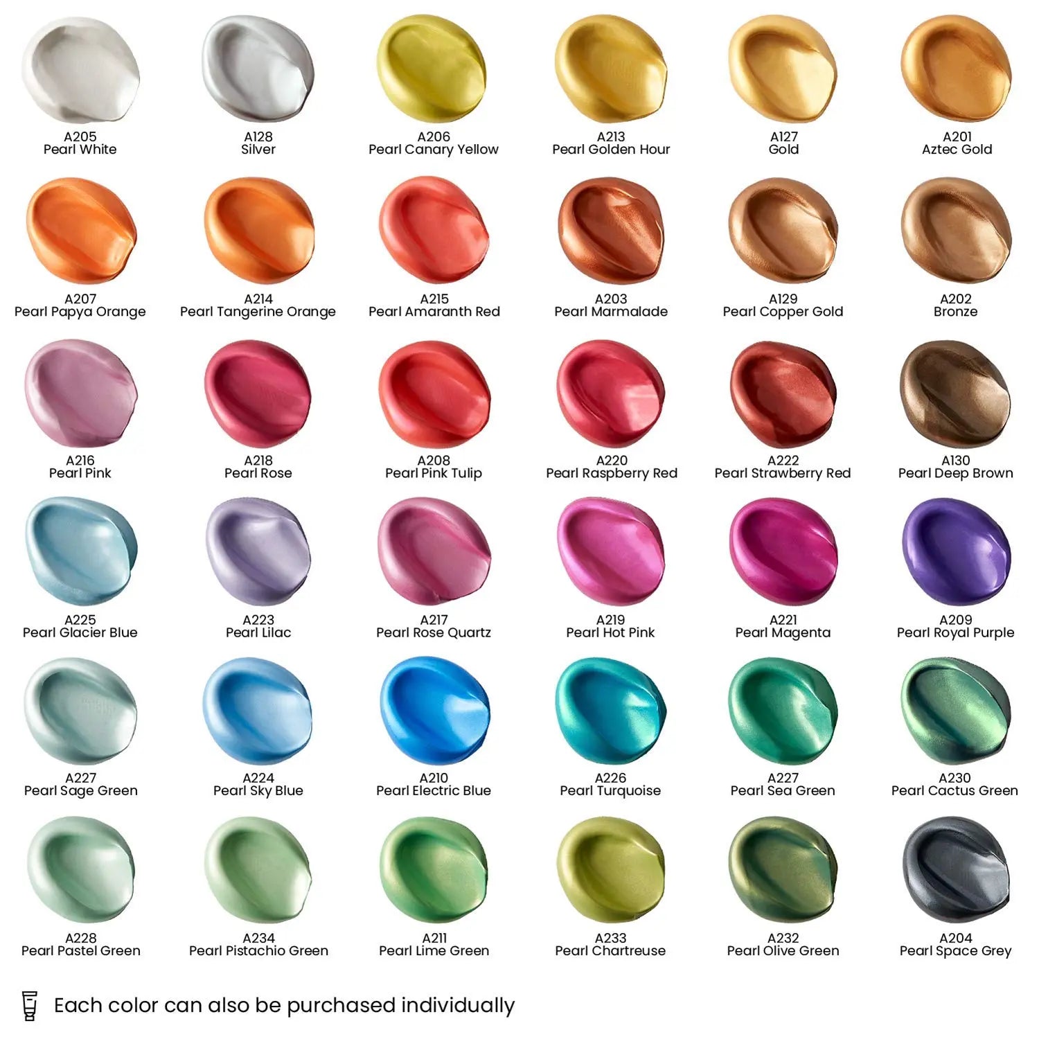 ARTEZA  Premium Metallic Acrylic Colours Set - 22ml